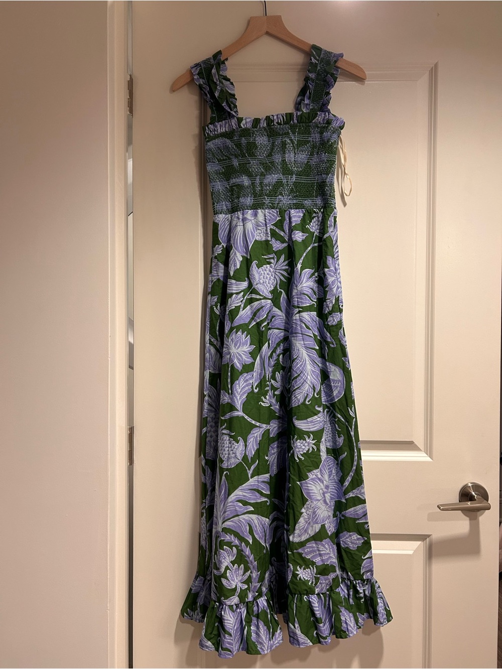 NWT FARM Rio Tropical Swing Dress Green and Lavender Floral